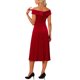 thumbnail image 3 of INSPIRE CHIC Vestido de Terciopelo para Mujer Fuera del Hombro Vintage Cóctel de Noche Vestidos Línea A S Rojo, 3 of 5