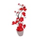 thumbnail image 1 of Flor De Ciruelo Artificial En Maceta, Ideal Para Jardín, Sala De Estar O Hogar (roja)., 1 of 5