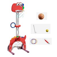 Bothyi - Aro De Baloncesto Juguete Para Exteriores Aro De Baloncesto Para Niños Para Parque Fondo Al Aire Libre Dinosaurio Mejorado