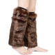 thumbnail image 1 of Puños Barelove de piel sintética para botas de invierno, color marrón, de Leg Warmers, 1 of 8