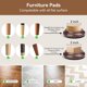 thumbnail image 4 of Juego de 4 protectores de ruedas para piano KingPoint de nogal, 4 of 7