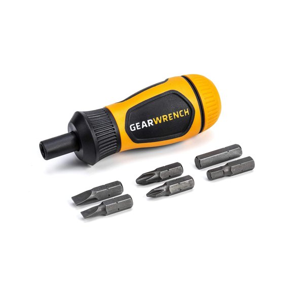 Destornillador GEARWRENCH, destornillador de trinquete rechoncho 6 en 1
