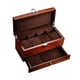 thumbnail image 1 of Caja De Reloj Contenedor De Madera Práctico Portátil Para Relojes De Pulsera Marrón Oscuro, 1 of 5