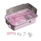 thumbnail image 4 of Ventilación de hámster de hámster Ventilación de hámster Hábitat de múltiples puestos abiertos jaula de animales pequeños para jerbos pequeños conejos rosa, 4 of 5