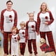 thumbnail image 2 of Pijamas navideños para la familia, conjuntos de pijamas a juego, top con estampado navideño y pantalones a cuadros, conjunto de pijama, ropa de dormir de manga larga, 2 of 5