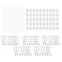 Magideal - 50 Piezas Diy Diy El Kit De Huevos De Pascua Sin Pintar Suministros Con Cadenas De Cordones E Inserta Anillos De Jardín De Infantes Regalos Navideños