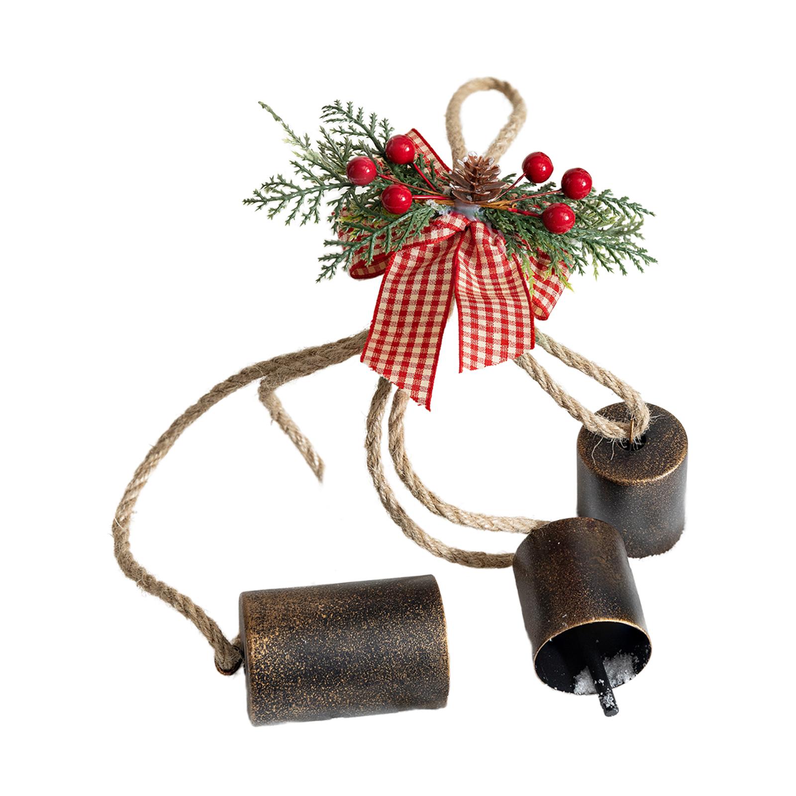 Magideal - Adorno De Campana Navideña Campana Colgante Decoración Árbol Navidad Colgante Metal Estilo Antiguo Rústico Adecuado Para Decorar Jardín Hogar Tienda Y