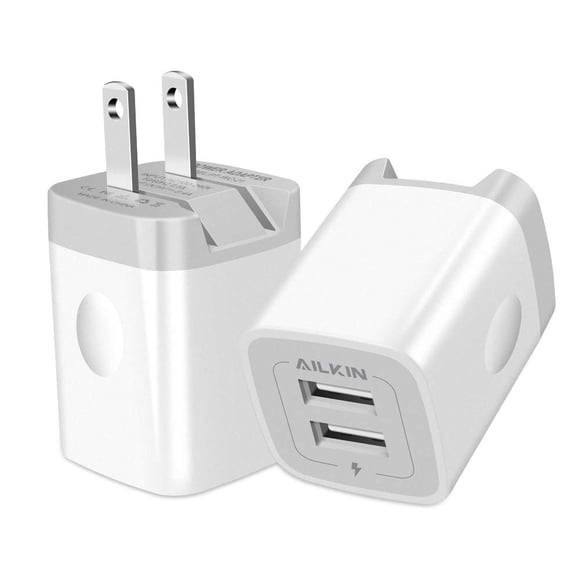 Cargador USB AILKIN 2 unidades 2.4 A plegable de doble puerto