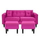 thumbnail image 1 of Sofa New Retro 3c + 2 Pouf Felpa 00 Fucsia, 1 of 6