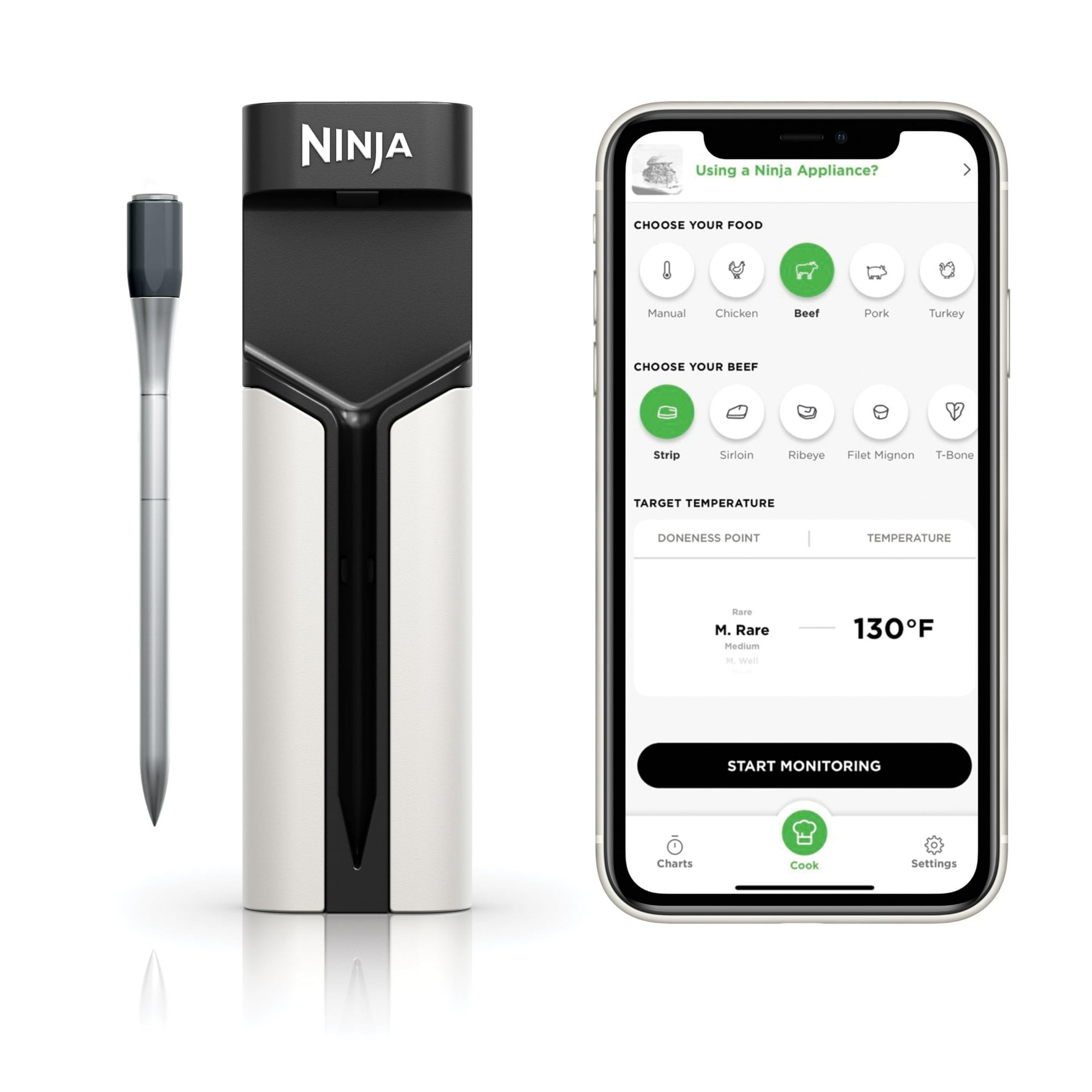 Ninja - Termómetro Inalámbrico Para Carne Prochef Wp100 Bluetooth