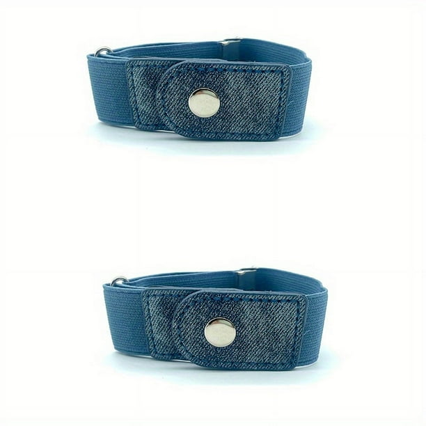 2pcs No Buckle Elastic Belts: Comfort & Style for Men & Women - Perfect for Jeans & Pants!
