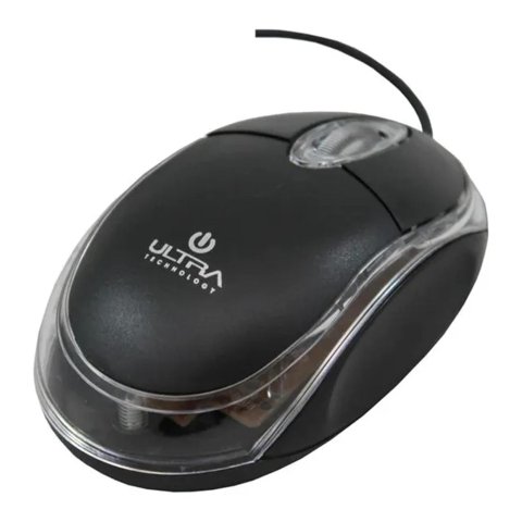 Ultra - Mouse Alambrico Optico Usb 3 Botones Negro 120Un