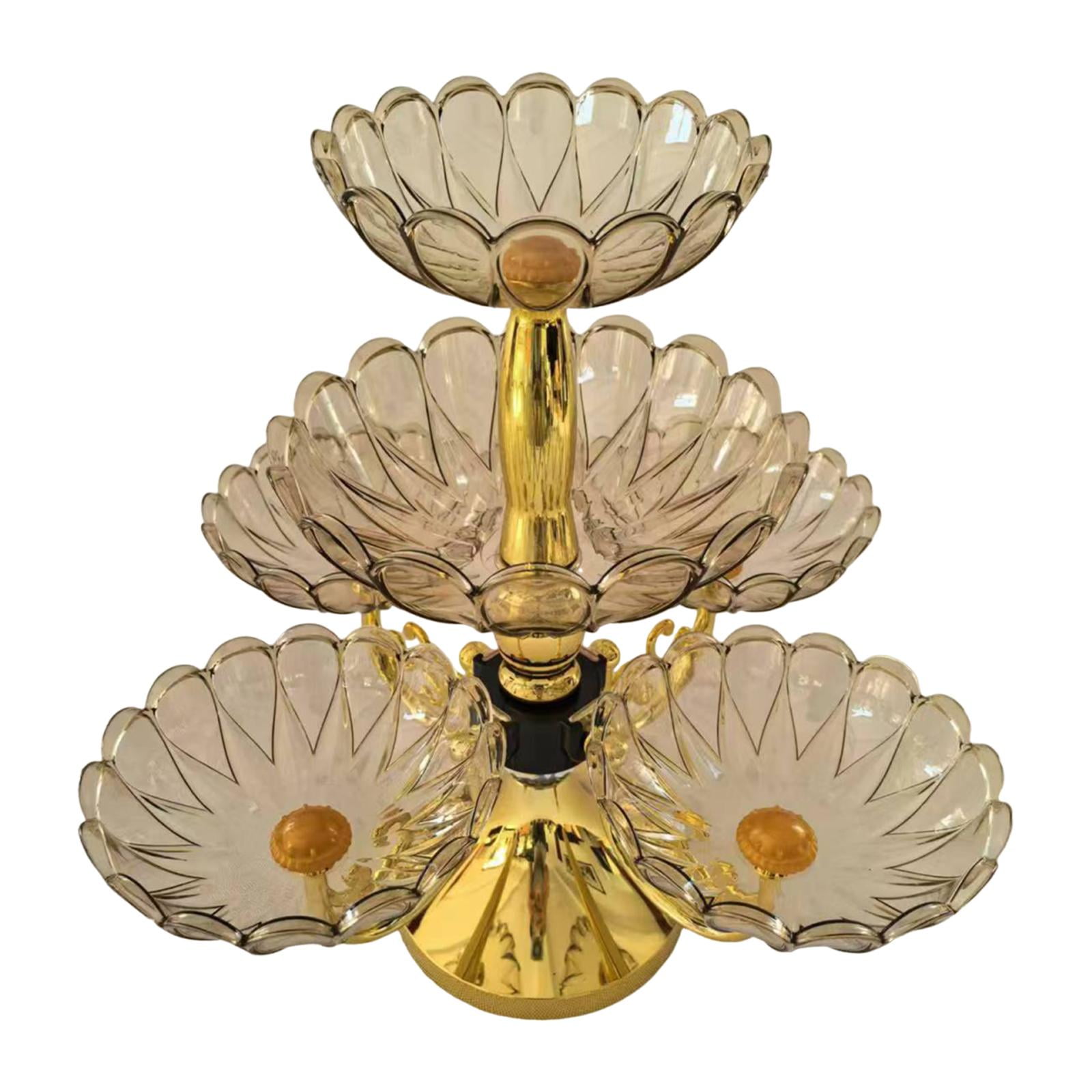 Magideal - Plato Giratorio Para Aperitivos Bandeja De Servicio Con Divisiones Y Organizador De Botanas Con Diseño Floral Creativo Adecuado Para Decoración Del H 6 Bandeja