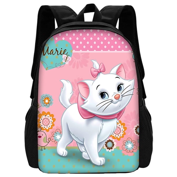 3 pcs set Cartoon Maries Cat Child School Backpack with Lunch Bags ,Pencil Bags ,Cartoon School Bags for Boys Girls Best Gift