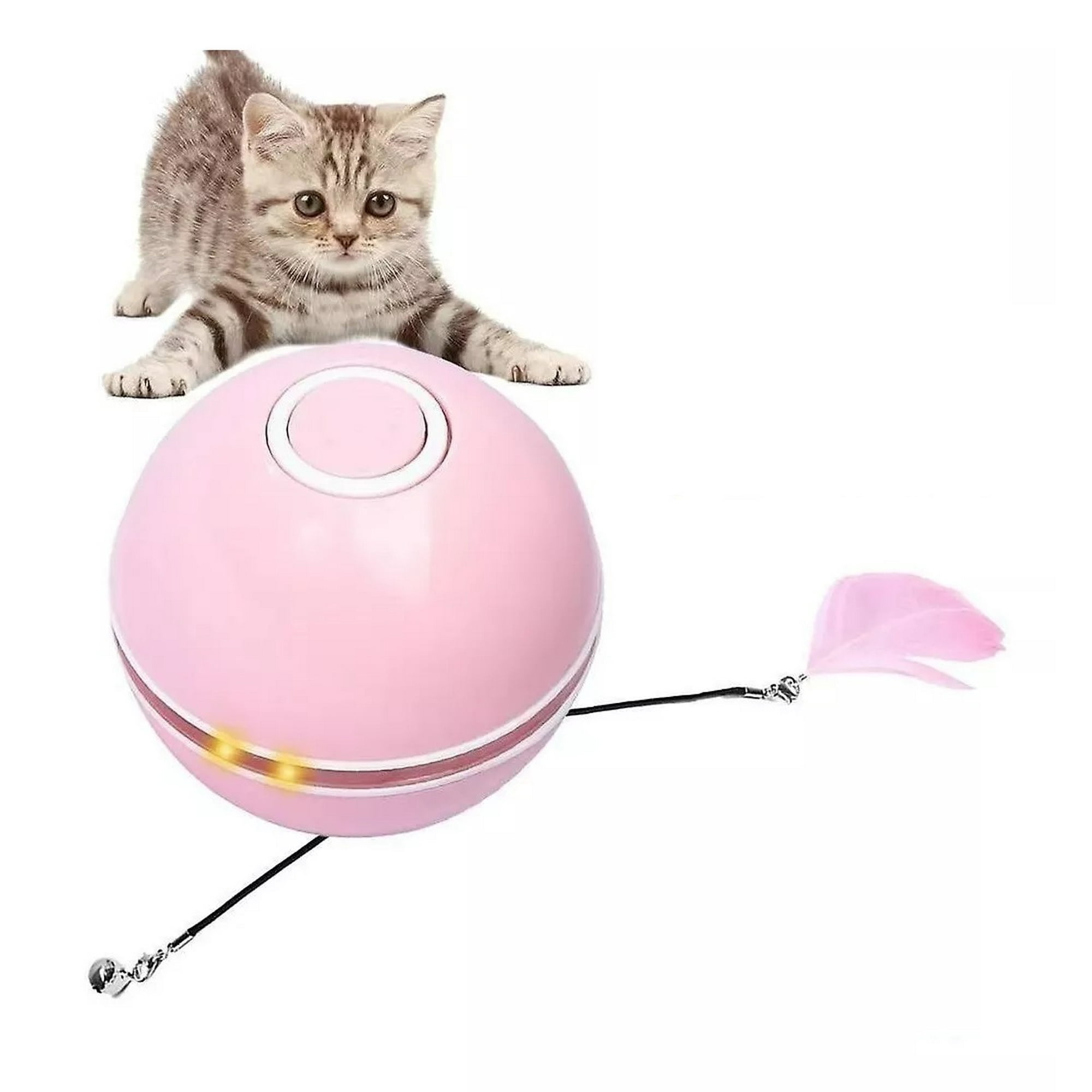 Defensor - Pelota De Juguete De Gato Eléctrico Interactivo Para Gatito Color Rosado