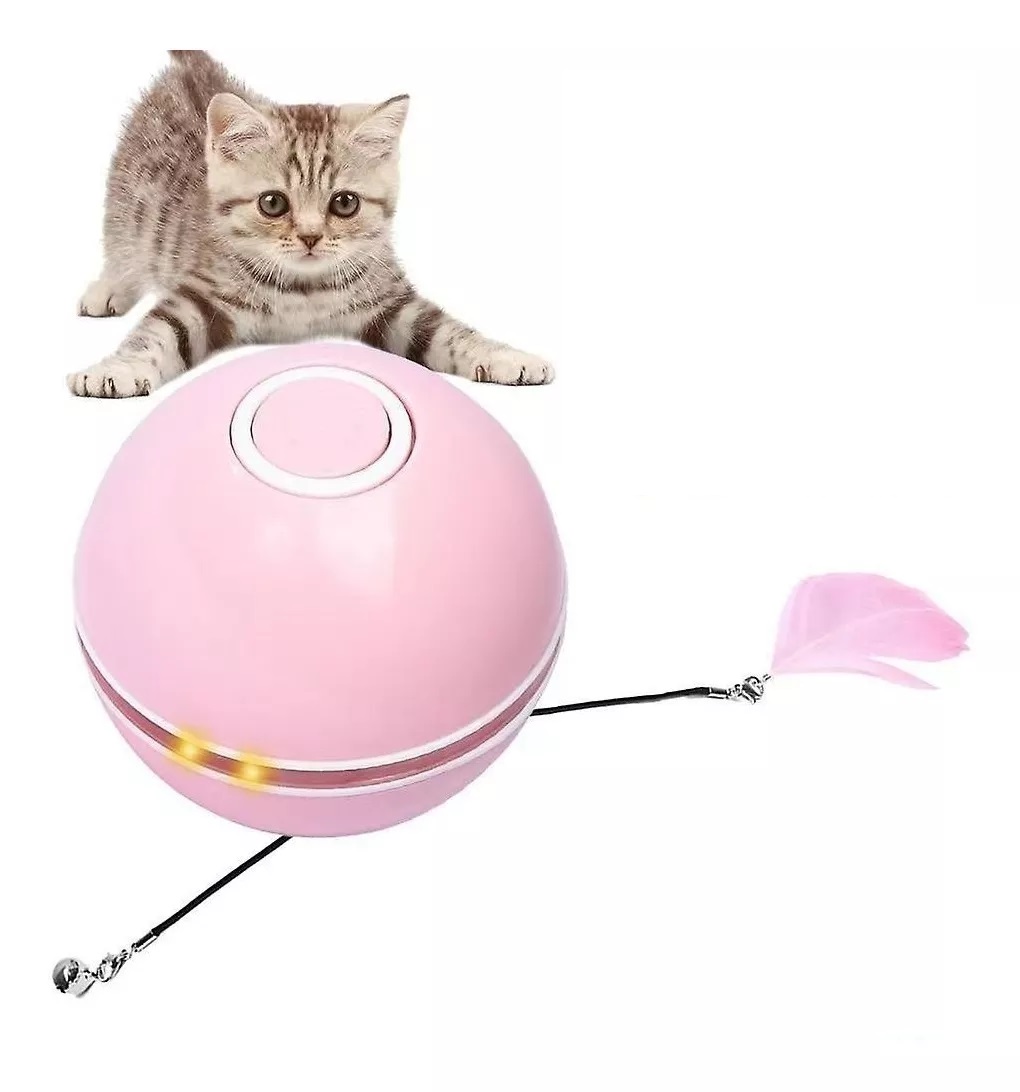 Defensor - Pelota De Juguete De Gato Eléctrico Interactivo Para Gatito Color Rosado
