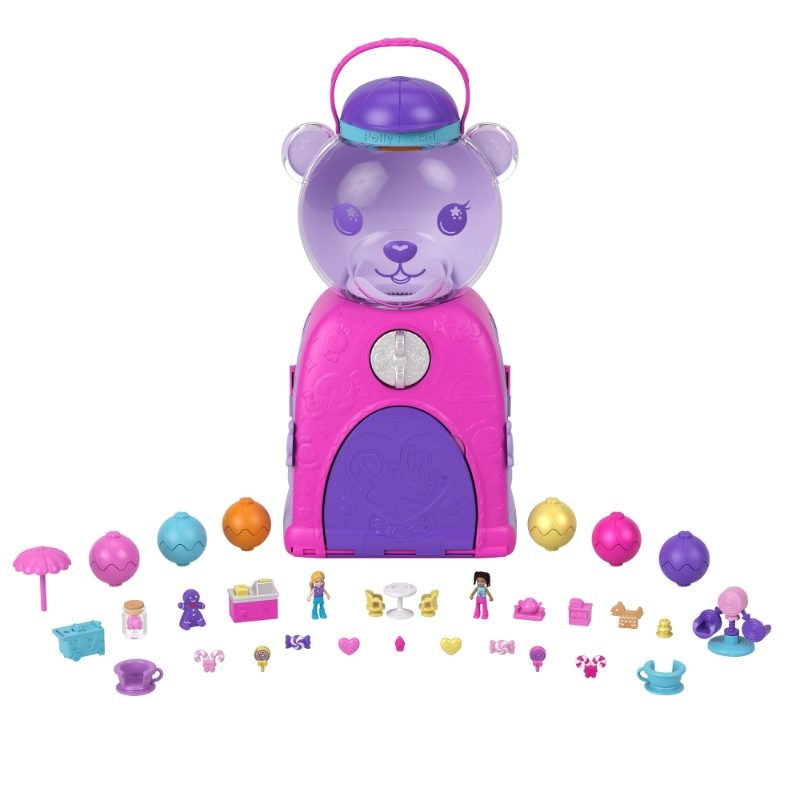 Polly Pocket - Muñeca Compacto De Maquina De Dulces De Osito.