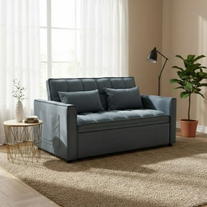 Daniels - Sofá Cama 2 Cuerpos Moderno Dallas Gris Kmp1Gr