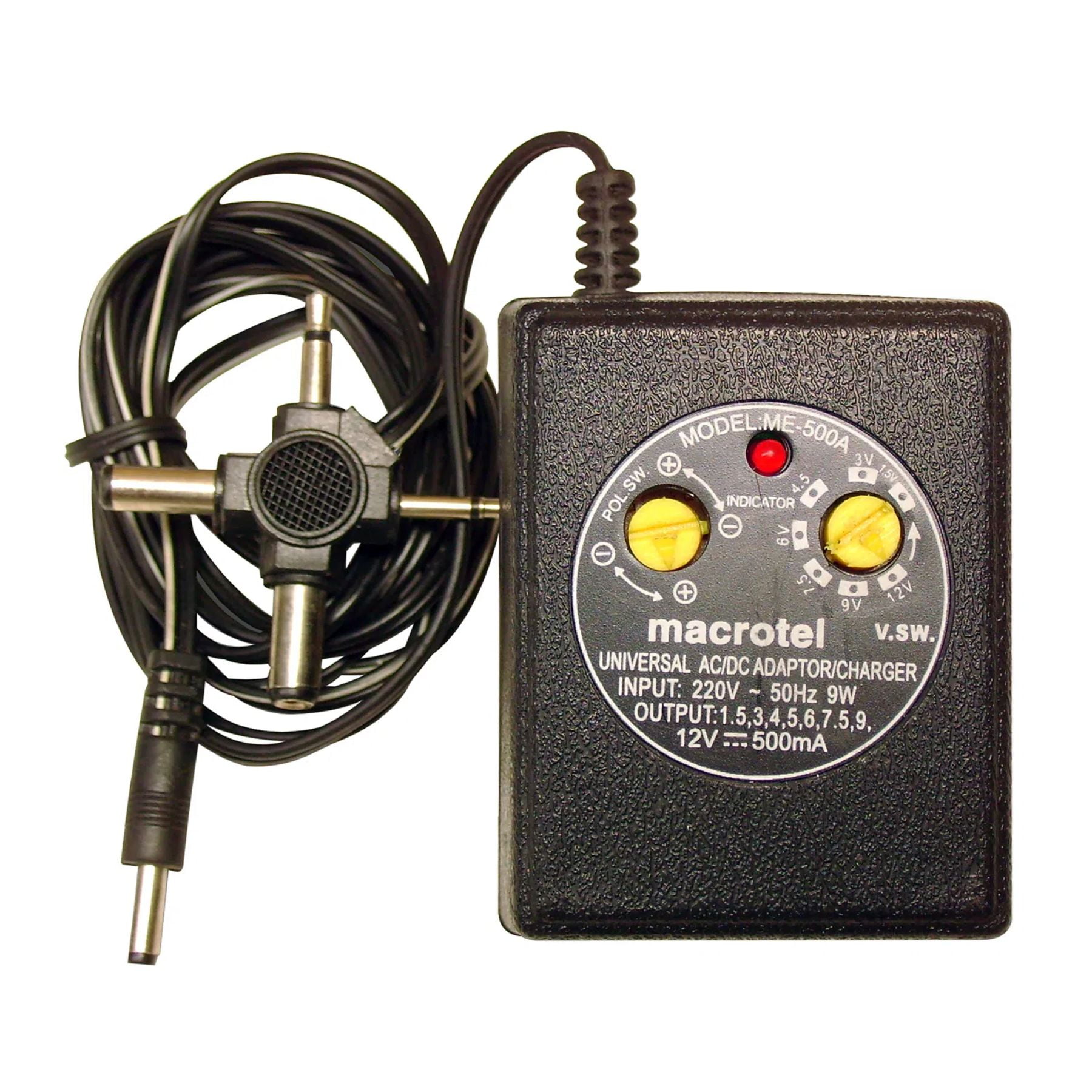 Macrotel - Eliminador De Pila 500 Ma Adaptador Universal