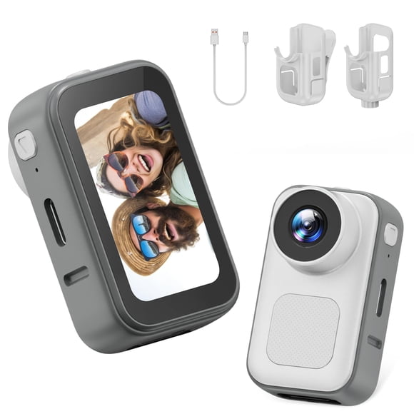 Cámara corporal mini Lusduvi PX30 1080P con pantalla LCD de 1,47" en blanco