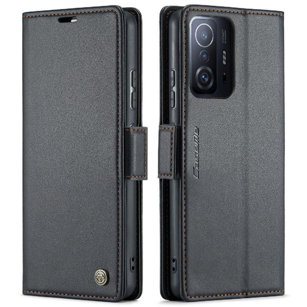 CaseMe tipo cartera Xiaomi 11T/11T Pro con cierre magnético, RFID, tarjetero, soporte, carga inalámbrica