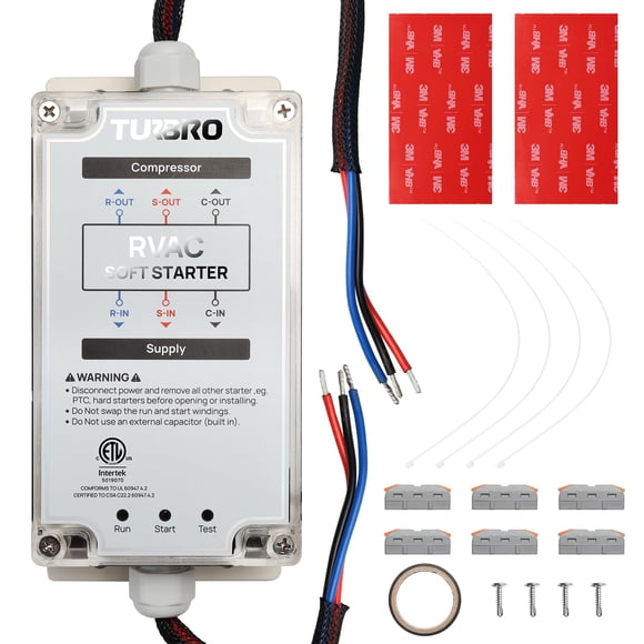 Kit de Arranque Suave para Aire Acondicionado de RV TURBRO 100‑240 V 6 cables IPX5