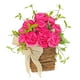 thumbnail image 3 of Corona De Cesta De Flores De Rosas Chinas Artificiales Hecha A Mano Para Ventana Y Porche Delantero, 3 of 3