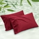 thumbnail image 1 of Fundas de almohada Bedsure King Size, refrescantes, rayón y bambú, color rojo, 1 of 8