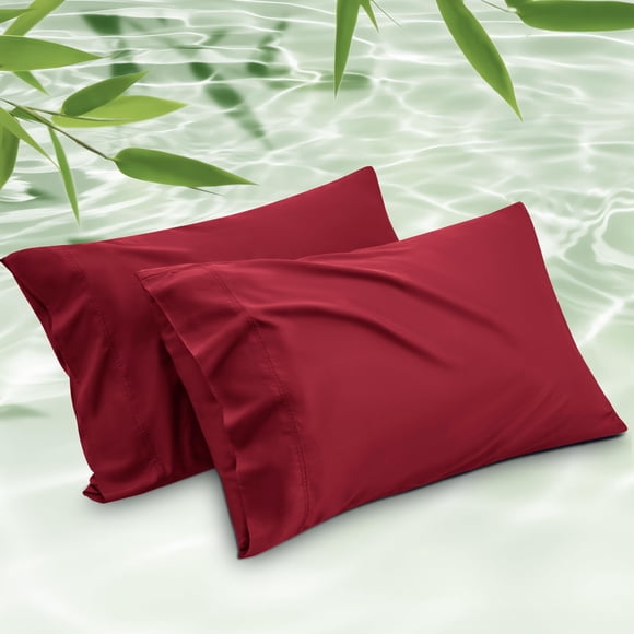 Fundas de almohada Bedsure King Size, refrescantes, rayón y bambú, color rojo