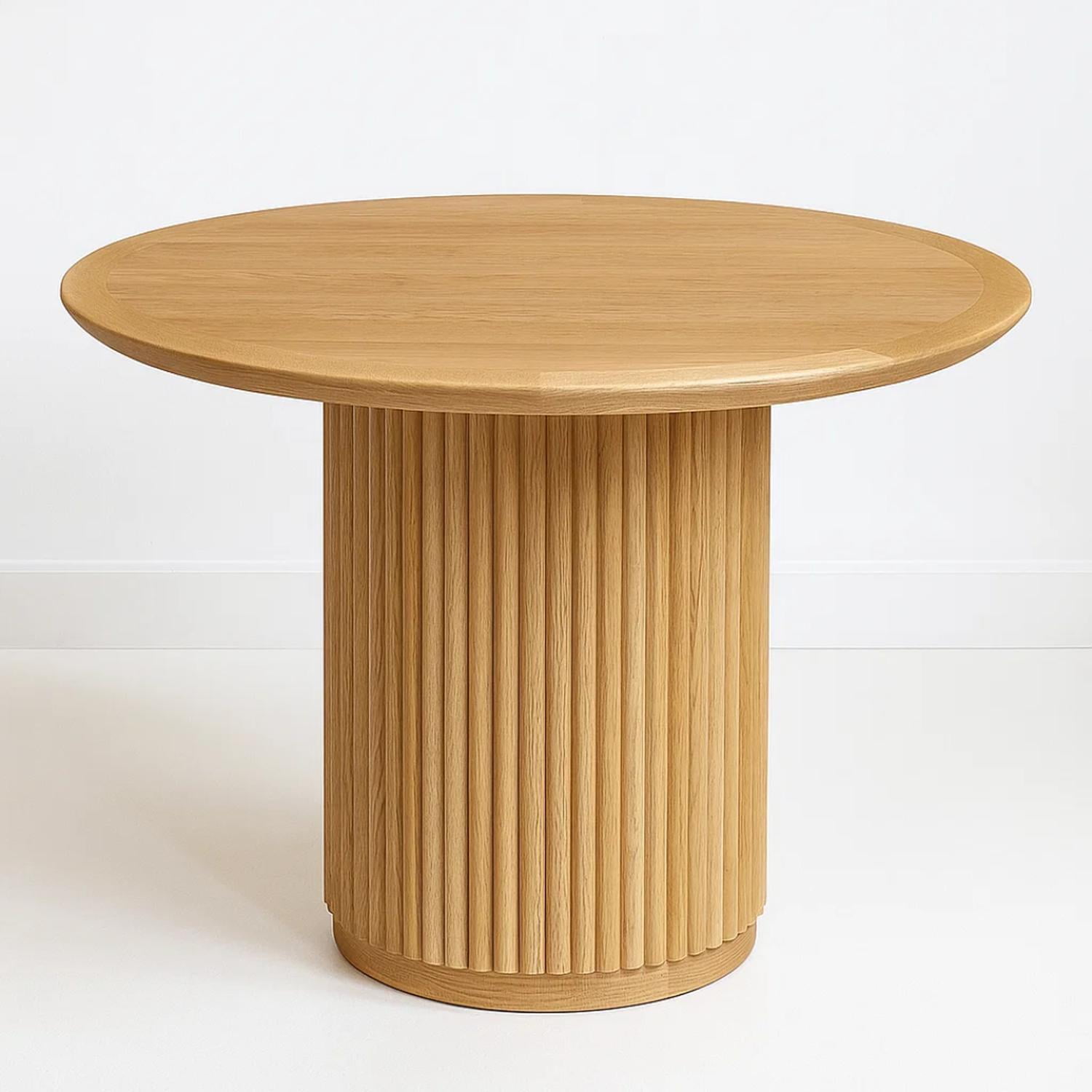 Pandalino - Mesa Redonda Cantera D130 Cm | Madera Natural Cafe