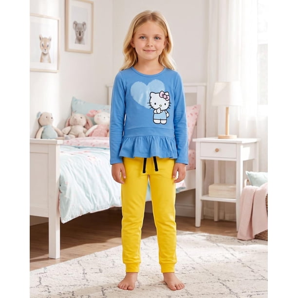 Pijama Niña Hello Kitty Calipso amarillo 14