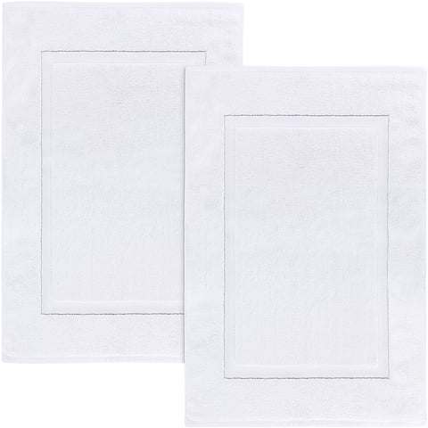 Utopia Towels - Toallas De Baño Utopia, 100% Algodón Hilado En Anillos, 53 X 86 Cm, Color Blanco, Paquete De 2