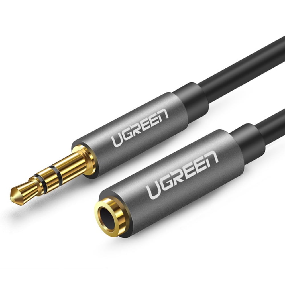 Cable Extensión 3.5mm M/h 3m Negro Ugreen