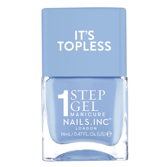 Esmalte Gel Nails Inc Its Topless 14 mL Azul Cielo 4 en 1
