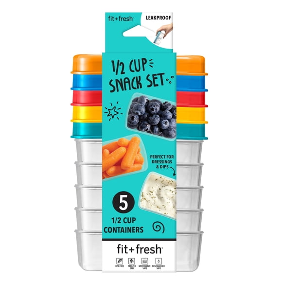 Contenedor de alimentos Fit & Fresh 125 ml 5 unidades multicolor