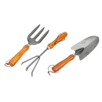 Homewell - Set Herramientas Jardinería Pala Rastrillo Tridente (3U)