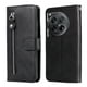 thumbnail image 1 of Funda con Cremallera para OnePlus 12, Carcasa Cartera de Cuero PU con Soporte y Tarjetero, 1 of 6