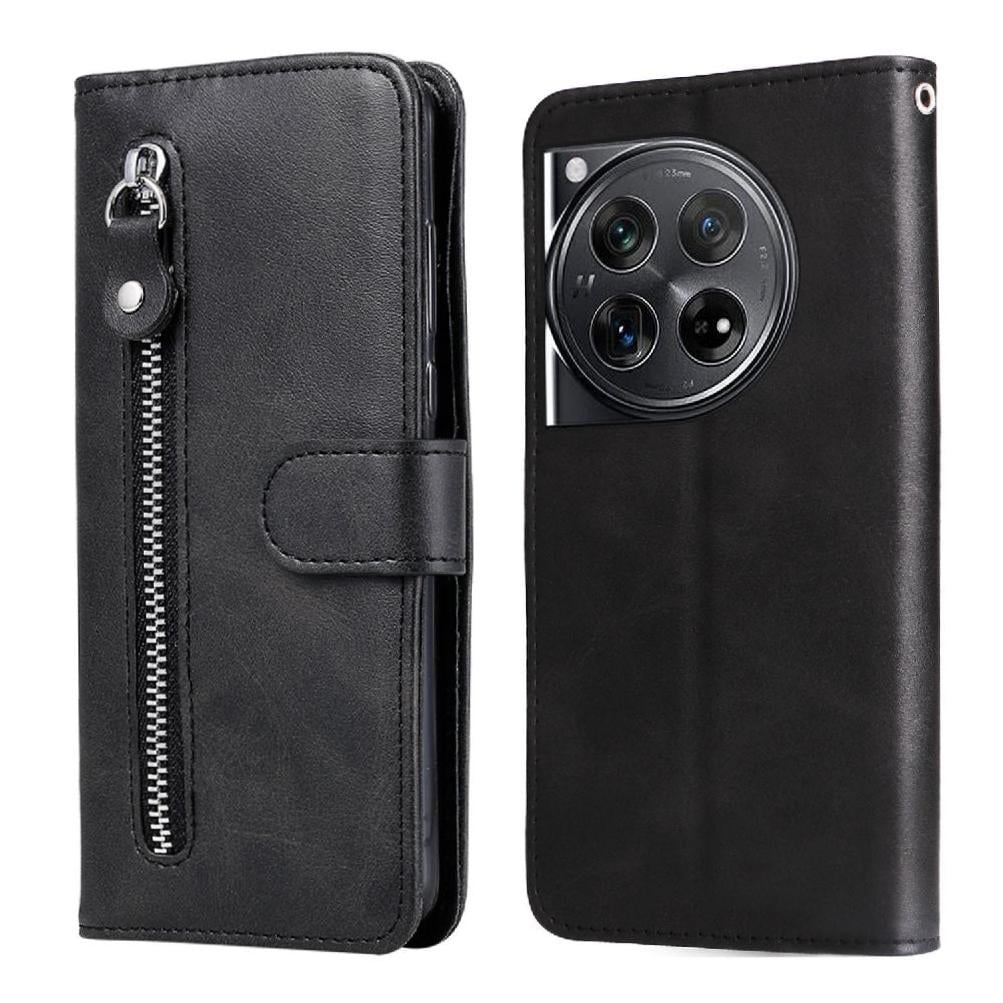 Gangxun - Funda Con Cremallera Para Oneplus 12, Carcasa Cartera De Cuero Pu Con Soporte Y Tarjetero