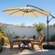 thumbnail image 1 of Sombrilla De Patio De 3 M Voladiza Con Base, 1 of 9