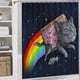 thumbnail image 5 of GATO NYAN-theme 4-Piece Shower Curtain Set with Rugs, Waterproof Bathroom Decor Set Includes Bath Mat, U-Shaped Rug, Toilet Lid Cover and Curtain with Hooks, 5 of 6