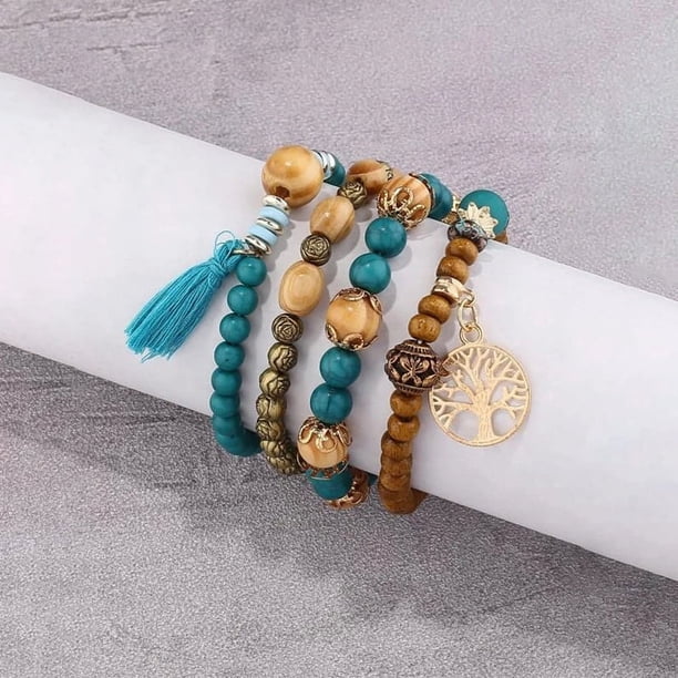 Creative Bohemian Bracelet Layered Beaded Stretch Bracelet