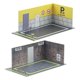 thumbnail image 1 of 2x 1/24 Modelo De Coche Diorama Estacionamiento Paisaje Pantalla Escena YellowWallGrayWall, 1 of 5