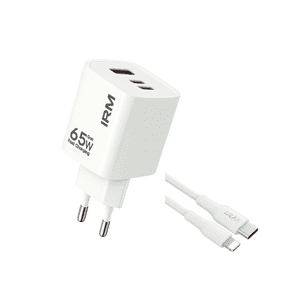 Genérico - Cargador Carga Rápida 65W Triple Usb Usb-C +Cable Lightning
