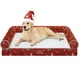 thumbnail image 1 of Cama ortopédica para perros NANUYA, lavable con funda impermeable, color rojo, 1 of 7