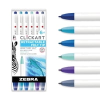 Rotulador Zebra Pen Clickart Retráctil De 0,6 Mm De Punta Fina