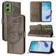 thumbnail image 1 of Funda cartera mariposa para Motorola Moto G06 con soporte y ranuras para tarjetas Gris, 1 of 6