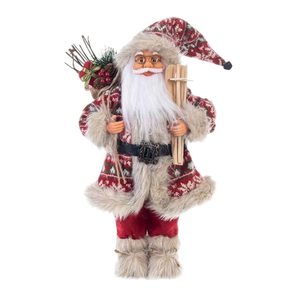Figura de Papá Noel, muñeco de Papá Noel, decoración navideña, arte, adorno nórdico, figura para cumpleaños, chimenea, año nuevo, interior 45cm x 20cm