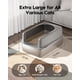 thumbnail image 2 of Caja de arena para gatos MLIKLU de acero inoxidable extra grande con tapa, 2 of 7