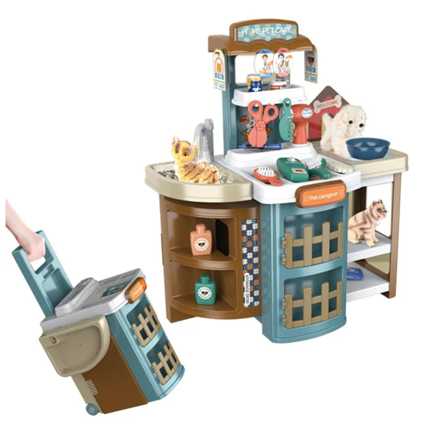 Total E-commerce - Juguete Set Maleta Veterinaria 49 Piezas 2 En 1 Infantil Azul