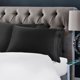 thumbnail image 1 of PiccoCasa 2Pcs Fundas de Almohada de Algodón de Fibra Larga Bordadas, Negro King, 1 of 7